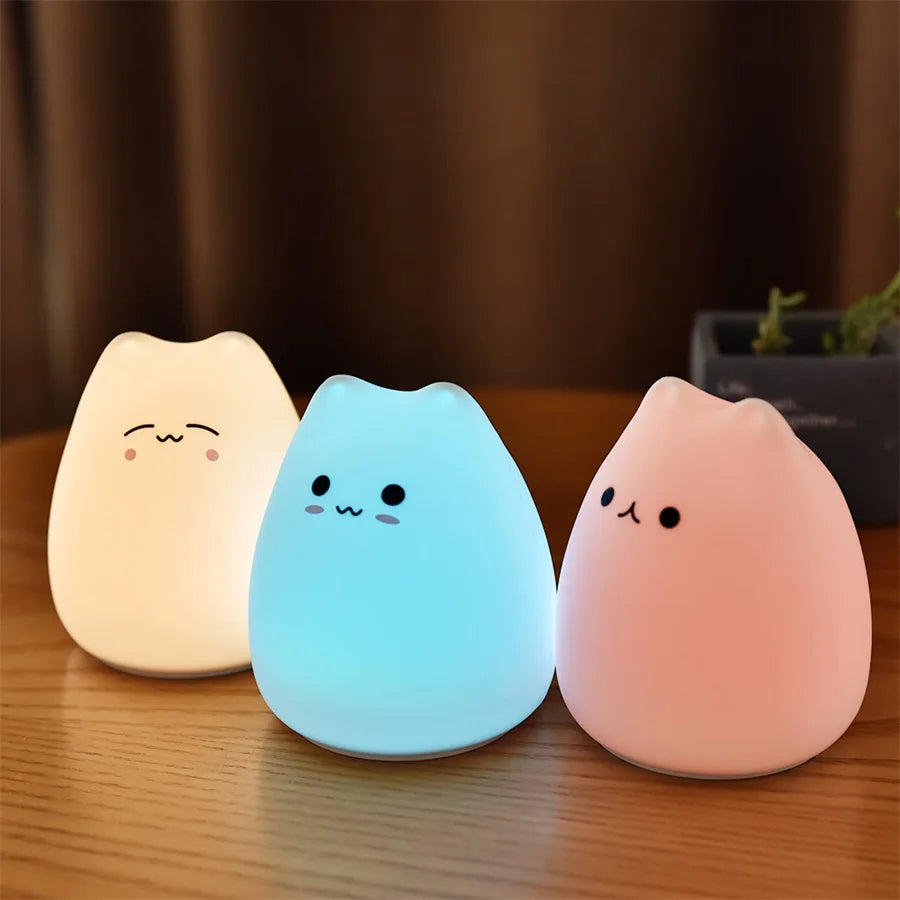 Cute Cat Silicone Lamp