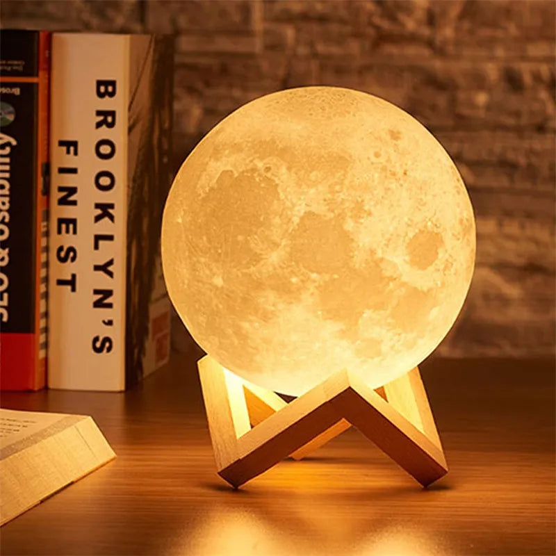 3D LED Print Moon Lamp