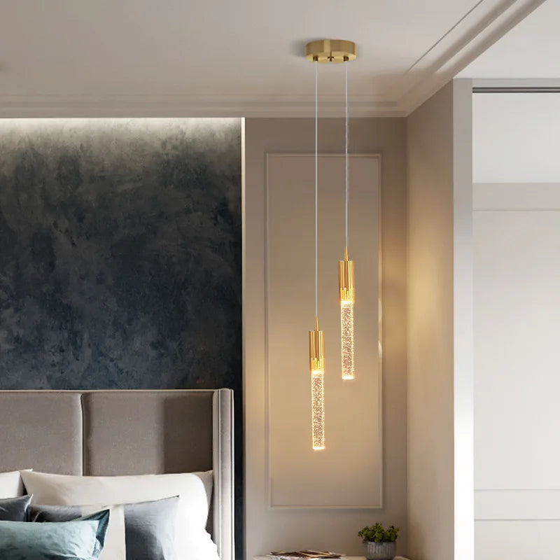 Modern Luxury Crystal Pendant Lamps  gold