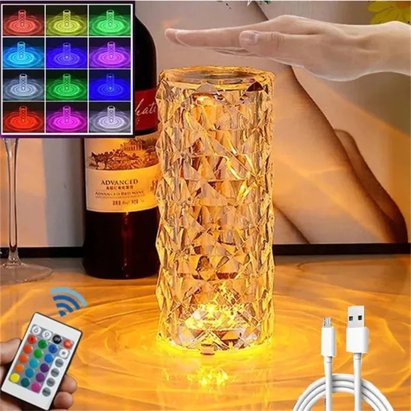 Crystal LED Rose Light