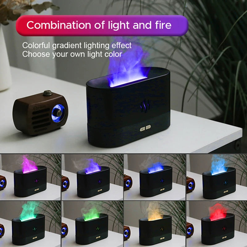 Led flame humidifier