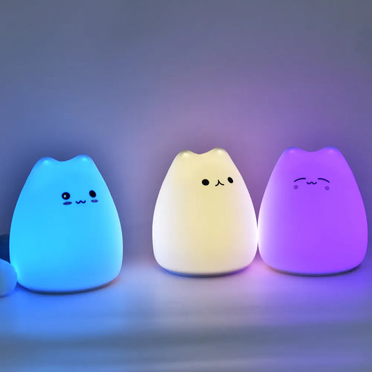 Cute Cat Silicone Lamp