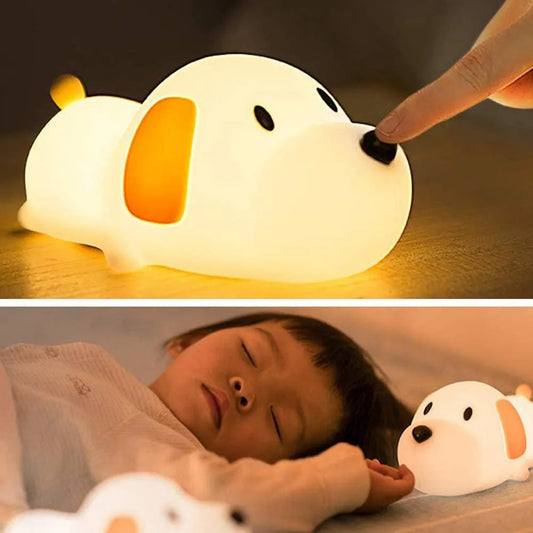 LED Night Light Silicone Papa Puppy