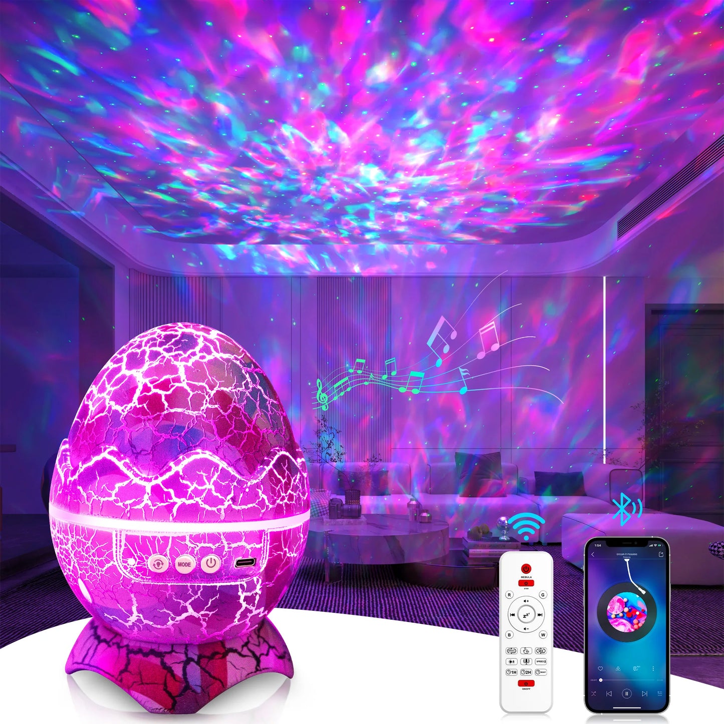 Dinosaur Egg Galaxy Star Projector