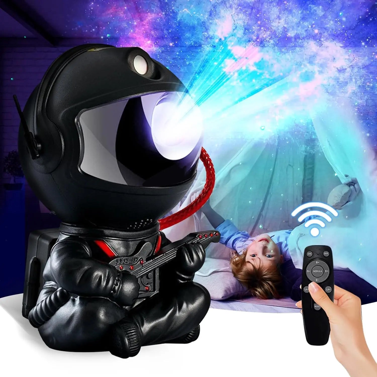 Astronaut Galaxy Projector black