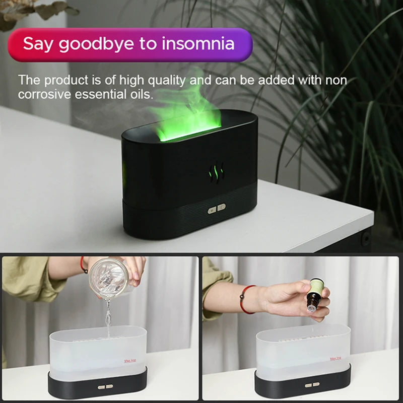 Led flame humidifier