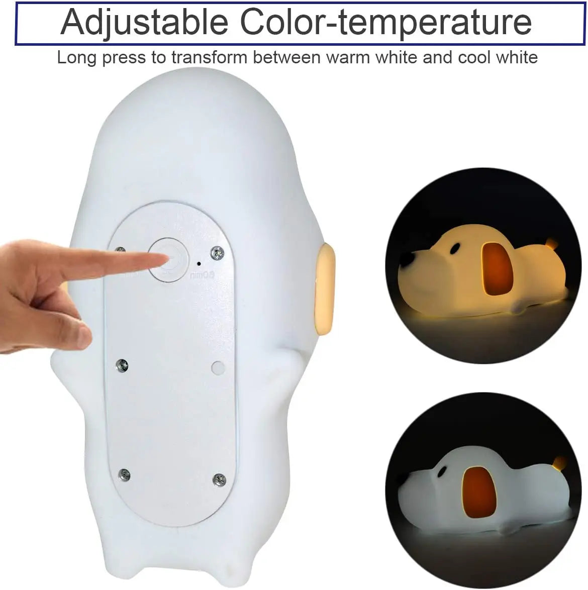 LED Night Light Silicone Papa Puppy