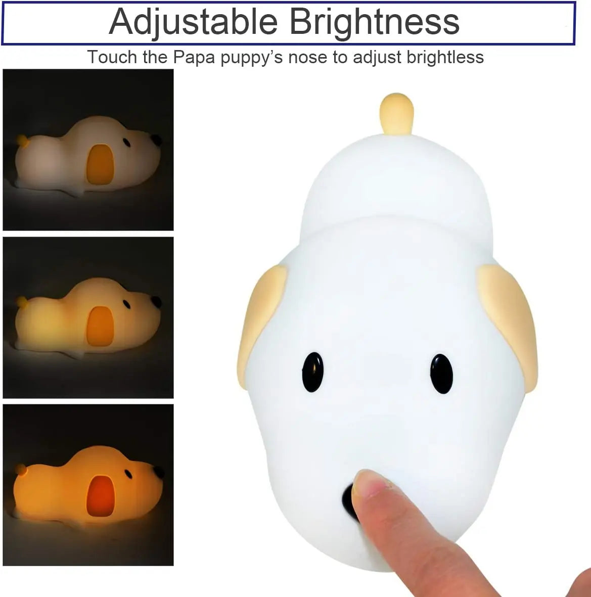 LED Night Light Silicone Papa Puppy