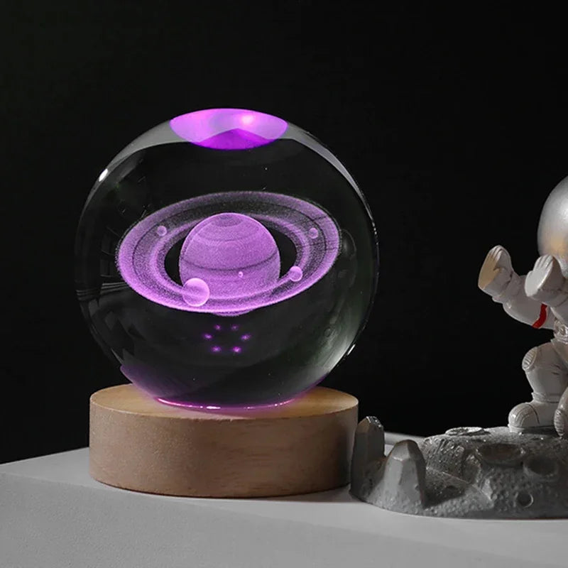 3D Crystal ball Home Decoration purple