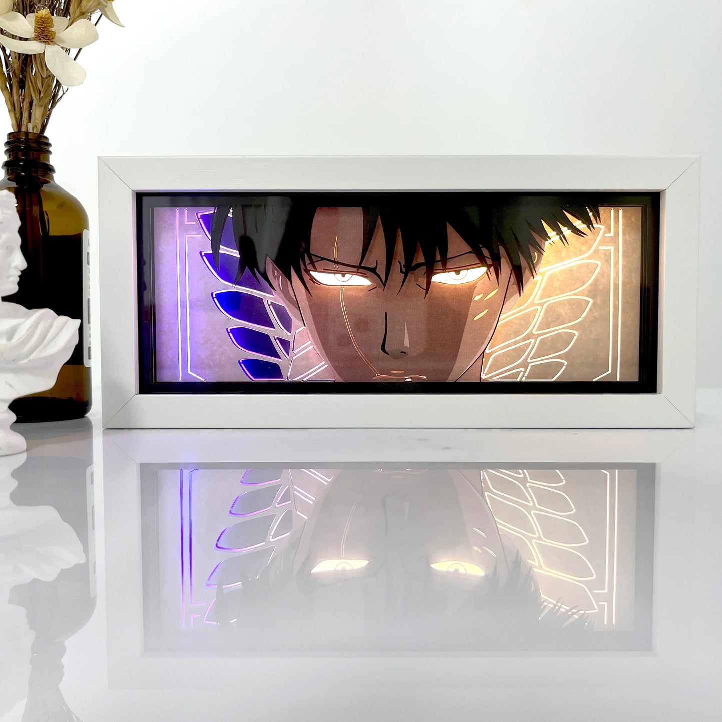 Anime 3D Shadow Night Light white