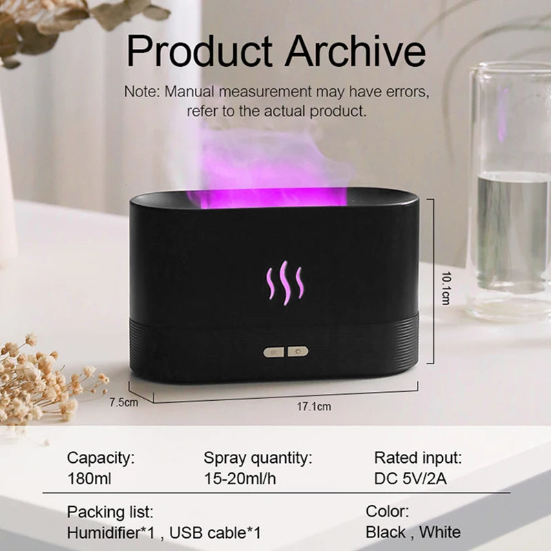 Led flame humidifier